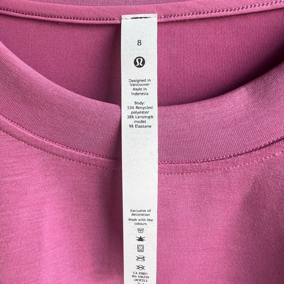 Lululemon Oversized Cropped Crew Softstreme in Pink Blossom - Picture 3 of 3